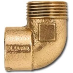 COTOVELO 90 BRONZE SEM SOLDA B22 X M3/4 ELUMA